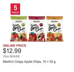Costco Martin's Crispy Apple Chips, 15 × 22 g offer