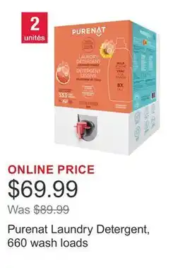 Costco Purenat Laundry Detergent, 660 wash loads offer