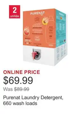 Costco Purenat Laundry Detergent, 660 wash loads offer