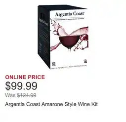 Costco Argentia Coast Amarone Style Wine Kit offer