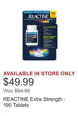 Costco REACTINE Extra Strength - 190 Tablets offer