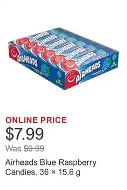 Costco Airheads Blue Raspberry Candies, 36 × 15.6 g offer