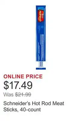 Costco Schneider's Hot Rod Meat Sticks, 40-count offer