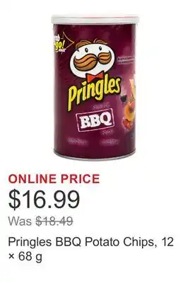 Costco Pringles BBQ Potato Chips, 12 × 68 g offer