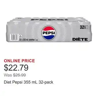 Costco Diet Pepsi 355 mL 32-pack offer