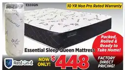 Surplus Furniture Essential Sleep Queen Mattress offer