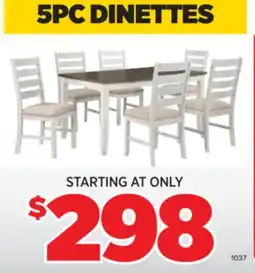 Surplus Furniture 5PC Dinettes Starting at Only offer