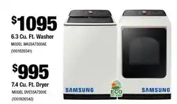 Home Depot 6.3 Cu. Ft. Washer offer