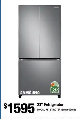 Home Depot 33 Refrigerator offer