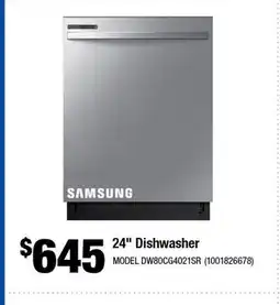 Home Depot SAMSUNG24 Dishwasher offer
