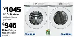 Home Depot 5.2 Cu. Ft. Washer offer