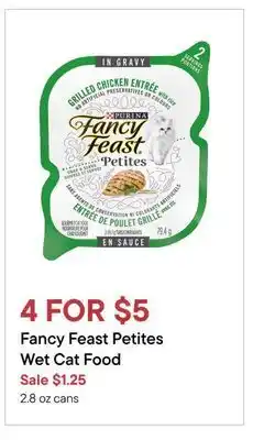 Petvalu Fancy Feast Petites Wet Cat Food offer