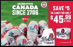 The Beer Store MOLSON Canadian 30 cans offer
