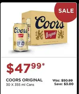 The Beer Store COORS ORIGINAL offer