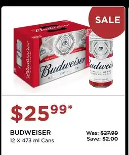 The Beer Store BUDWEISER offer