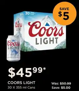 The Beer Store COORS LIGHT offer