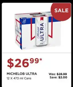 The Beer Store MICHELOB ULTRA offer