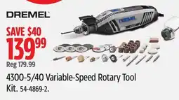 Canadian Tire 4300-5/40 Variable-Speed Rotary Tool Kit offer