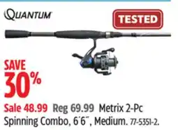Canadian Tire Quantum Metrix 2-Pc Spinning Combo offer