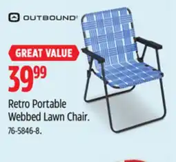 Canadian Tire Outbound Retro Portable Webbed Lawn Chair offer