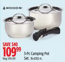 Canadian Tire Woods 3-Pc Camping Pot Set offer