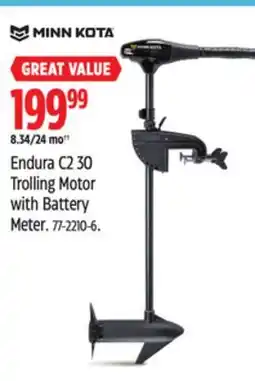 Canadian Tire Endura C2 30 Trolling Motor with Battery Meter offer