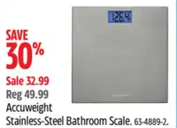 Canadian Tire Accuweight Stainless-Steel Bathroom Scale offer