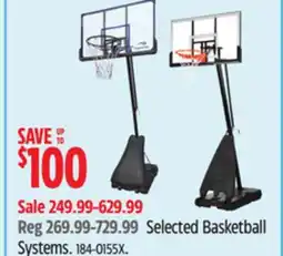 Canadian Tire Selected Basketball Systems offer