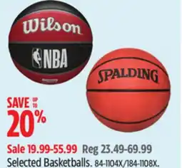 Canadian Tire Spalding Selected Basketballs offer