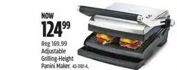 Canadian Tire Breville Adjustable Grilling-Height Panini Maker offer