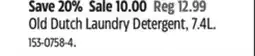 Canadian Tire Old Dutch Laundry Detergent offer