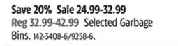Canadian Tire type A Selected Garbage Bins offer