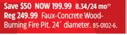 Canadian Tire For Living Faux-Concrete Wood- Burning Fire Pit. 24˝ diameter offer