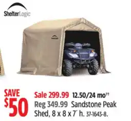 Canadian Tire Shelterlogic Sandstone Peak Shed offer