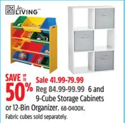 Canadian Tire For Living6 and 9-Cube Storage Cabinets or 12-Bin Organizer offer