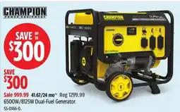 Canadian Tire Champion 6500W/8125W Dual-Fuel Generator offer