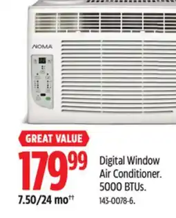 Canadian Tire Noma Digital Window Air Conditioner. 5000 BTUs offer