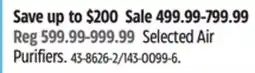Canadian Tire Dyson Selected Air Purifiers offer