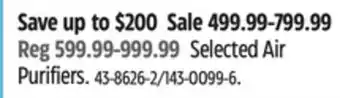 Canadian Tire Dyson Selected Air Purifiers offer