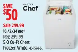 Canadian Tire Master Chef 5.0 Cu-Ft Chest Freezer, White offer