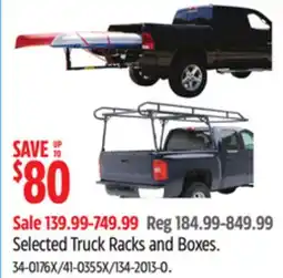 Canadian Tire Erickson Selected Truck Racks and Boxes offer