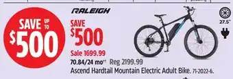 Canadian Tire Ascend Hardtail Mountain Electric Adult Bike offer