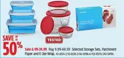 Canadian Tire Selected Storage Sets, Parchment Paper and E-Zee Wrap offer