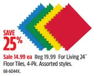Canadian Tire For Living 24˝ Floor Tiles offer