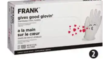 Canadian Tire FRANK Disposable Vinyl Gloves offer