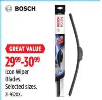 Canadian Tire Bosch Icon Wiper Blades offer