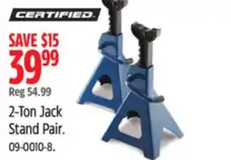 Canadian Tire Certified 2-Ton Jack Stand Pair offer