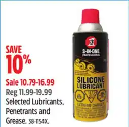 Canadian Tire 3-In-One Selected Lubricants, Penetrants and Grease offer