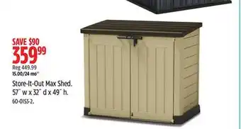 Canadian Tire Keter Store-It-Out Max Shed offer