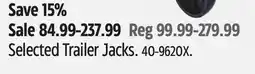 Canadian Tire Selected Trailer Jacks offer